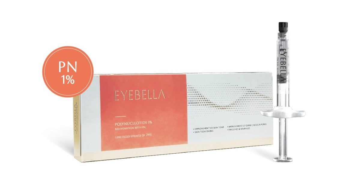 EyeBella Skin Booster 2ml – Anti-aging serum for dark circles, puffiness, and fine lines with polynucleotide technology for revitalizing the eye area.