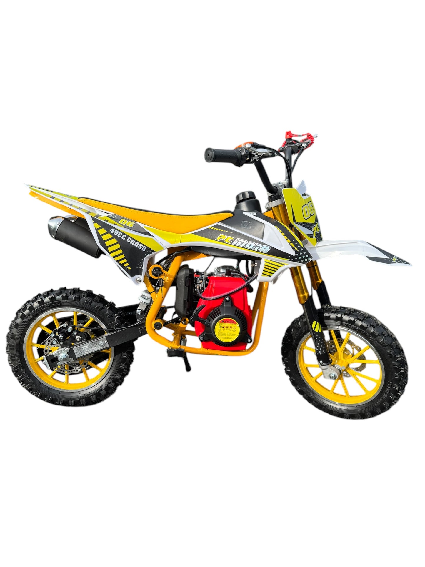 Durable and Safe Kids 50cc Dirt Bike with a maximum speed of 40 km/h.