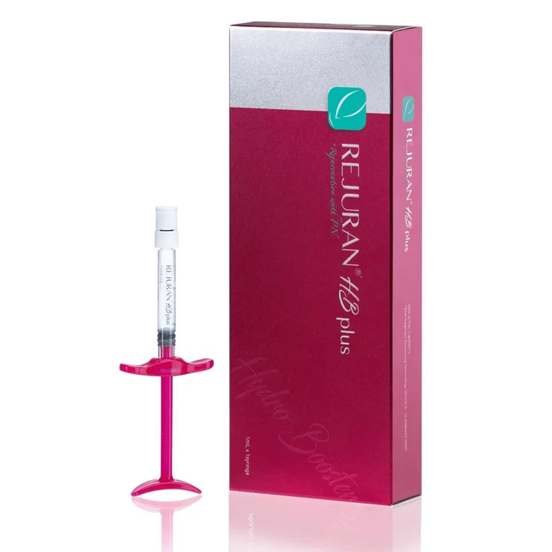 Rejuran HB Plus with Syringe – Rejuran HB Plus Hydro Booster shown with syringe, ideal for skin hydration and renewal.