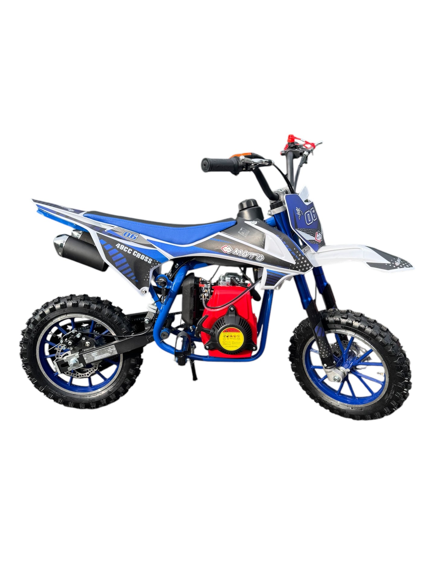 Fuel-Efficient Kids 50cc 4 Stroke Dirt Bike with a 2.0L tank for extended rides.
