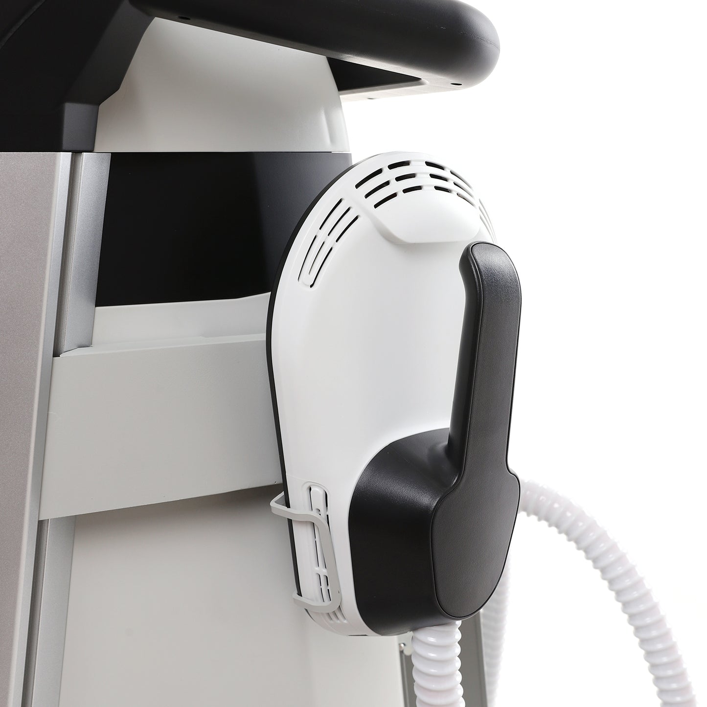 EMSculpt pro+ applicator handle for non-invasive body contouring treatment close-up view.