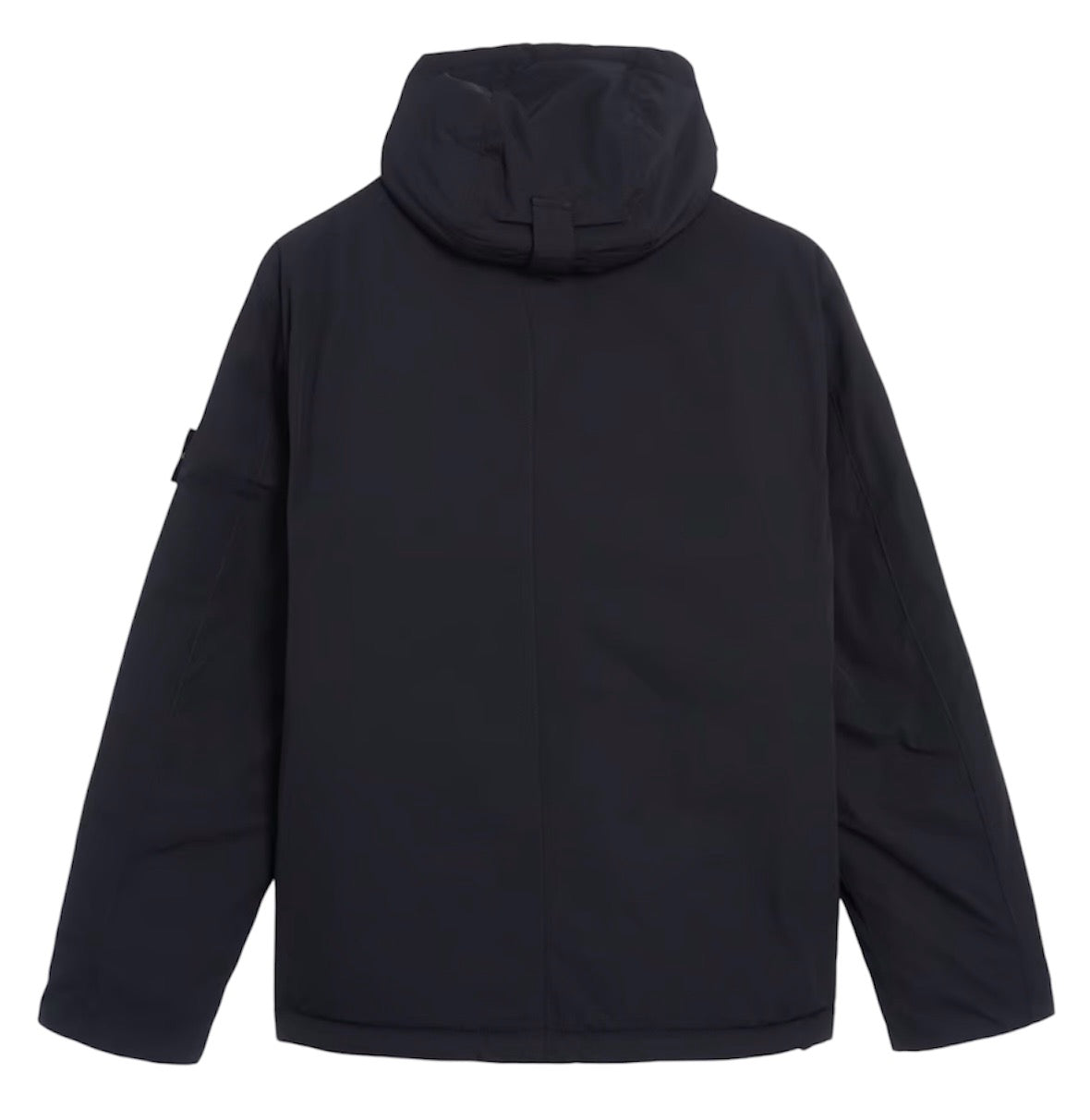 Stone Island jacket with PFC-free anti-drop finish and eco-friendly materials for all-weather performance.