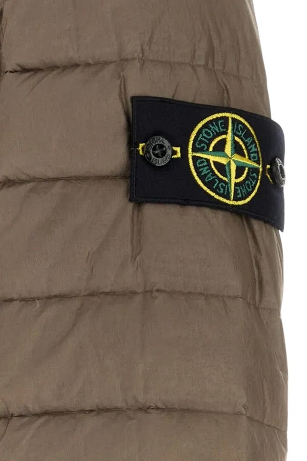 Stone Island jacket with premium duck down fill, combining eco-friendly design and everyday warmth.