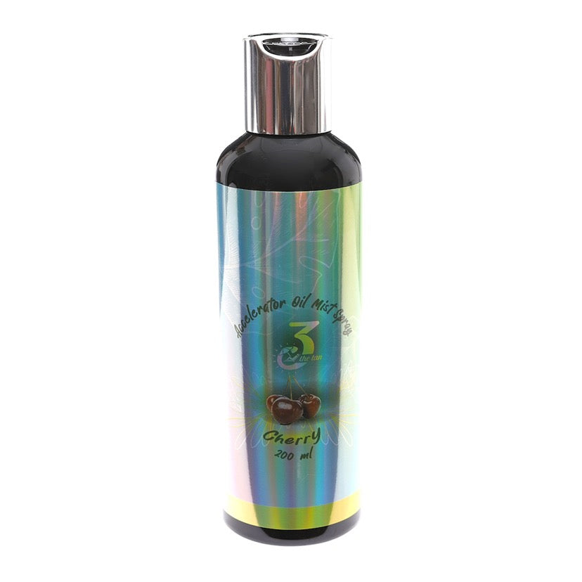 Multicolored bottle with a silver cap on a white background