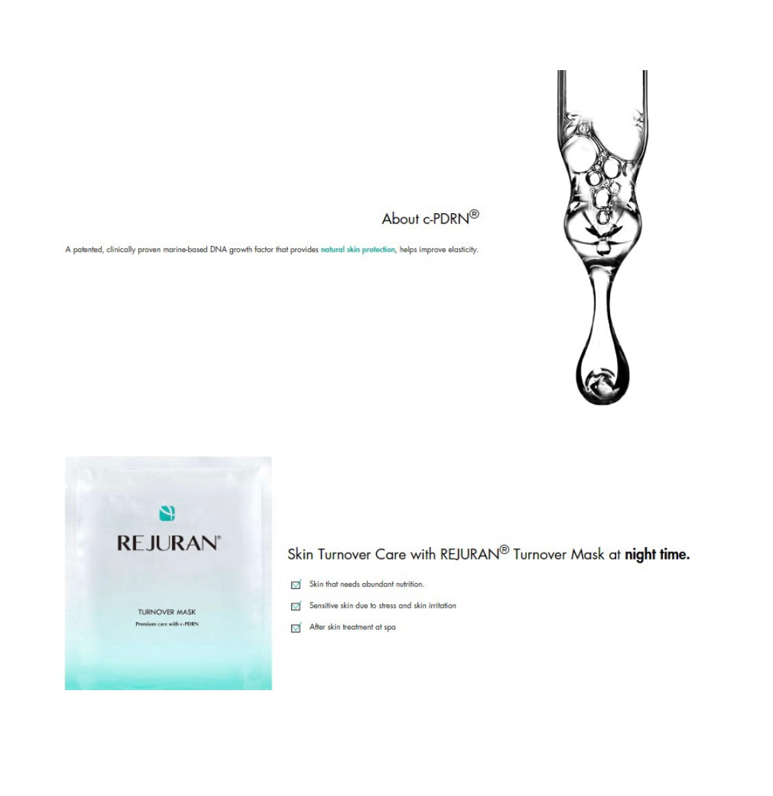 Rejuran Face Mask boosts skin regeneration and hydration with c-PDRN technology