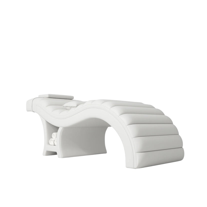 White modern salon bed on a white background