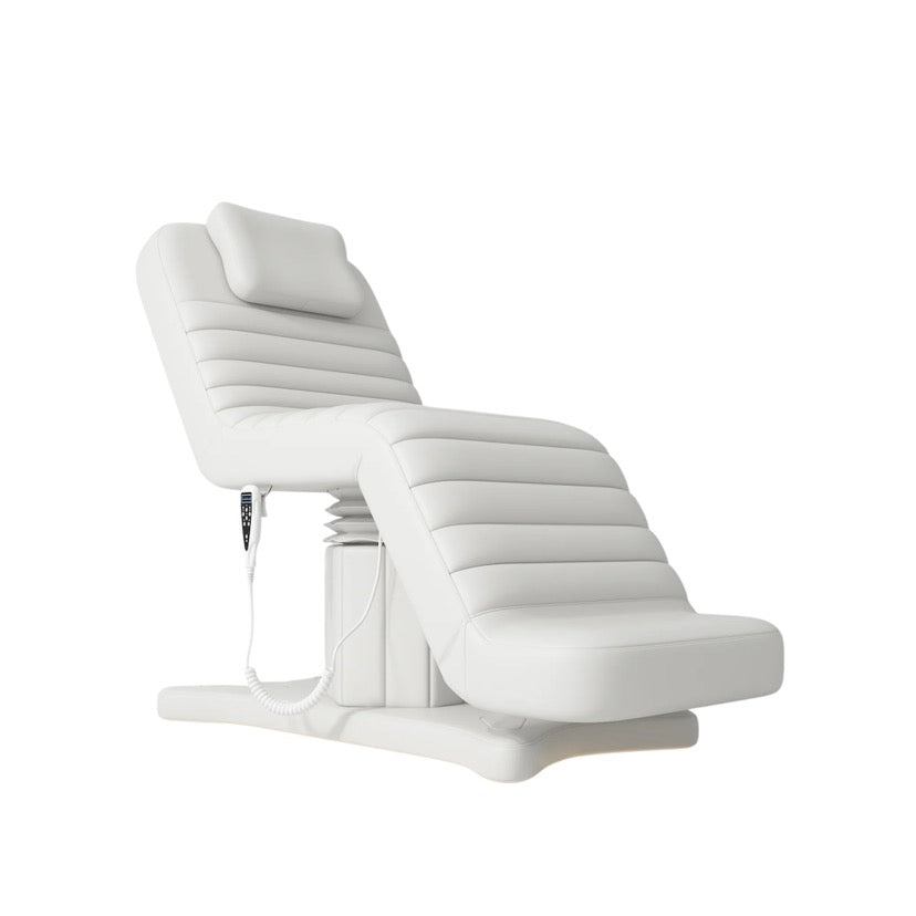 White massage chair on a white background
