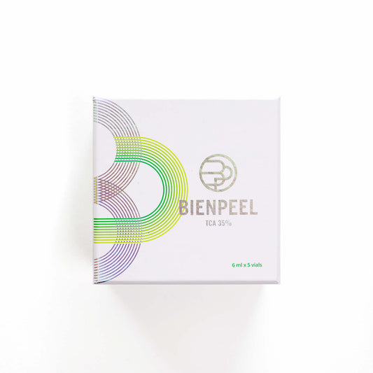 Bienpeel TCA 35% box front with vibrant logo, ideal for advanced skin rejuvenation treatments.