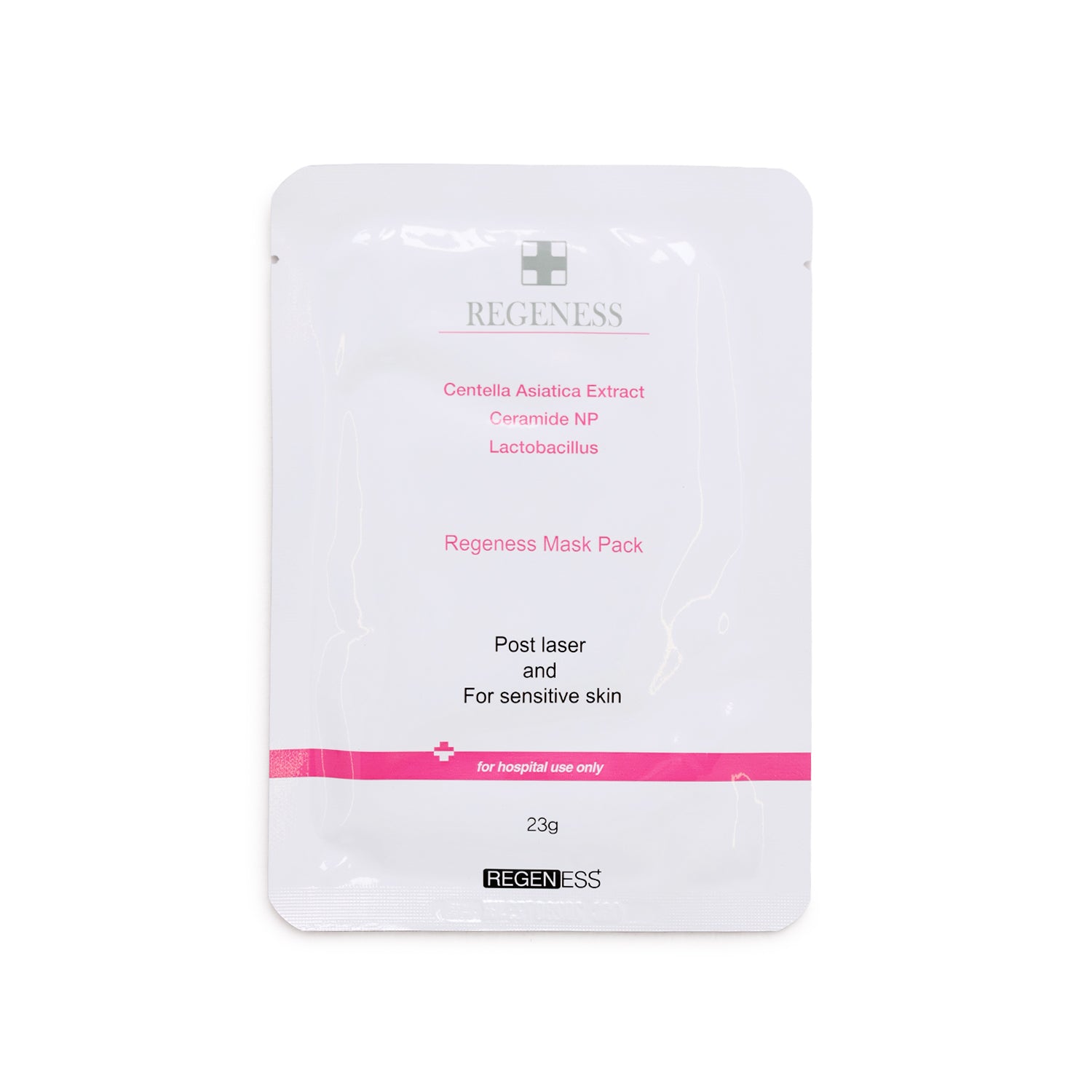 Regeness mask pack for post-laser use on a white background